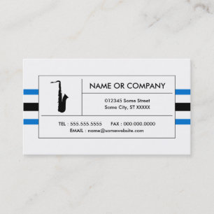 saxophone stripe business card