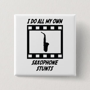 Saxophone Stunts 15 Cm Square Badge