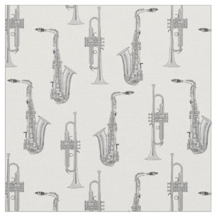 Saxophone Trumpet Musician Jazz Music Fabric