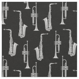 Saxophone Trumpet Musician Jazz Music Fabric
