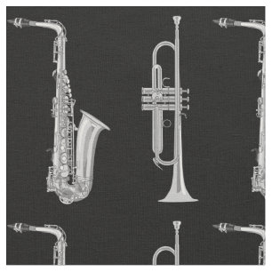 Saxophone Trumpet Musician Jazz Music Fabric