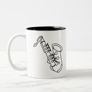 Saxophone Two-Tone Coffee Mug