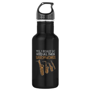 Saxophone Types 532 Ml Water Bottle