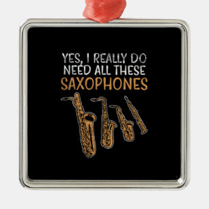 Saxophone Types Metal Ornament