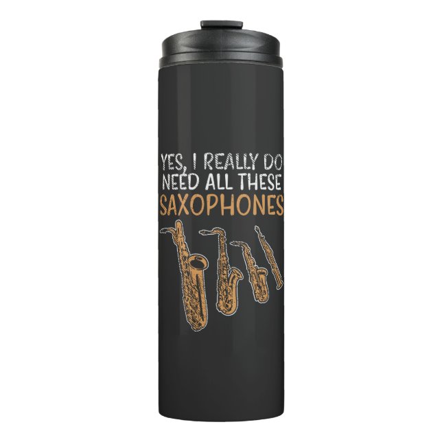 Saxophone Types Thermal Tumbler (Front)