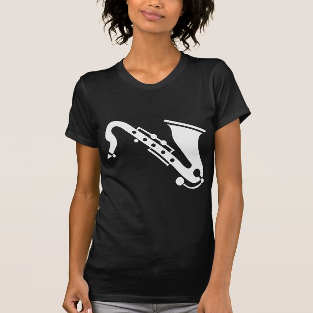 Saxophone - White T-Shirt (Front)