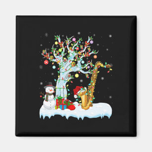 Saxophone Xmas Element Tree Lighting Saxophone Chr Magnet