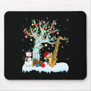 Saxophone Xmas Element Tree Lighting Saxophone Chr Mouse Pad