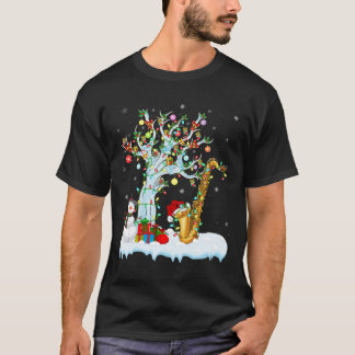 Saxophone Xmas Element Tree Lighting Saxophone Chr T-Shirt