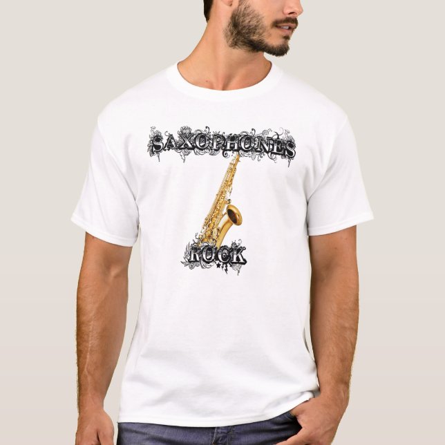 Saxophones Rock T-Shirt (Front)
