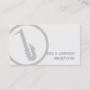 Saxophonist Bold Saxophone Icon Music Business Card