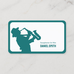 Saxophonist For Hire Business Card
