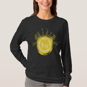 Saxophonist Jazz Musician Player Editorial Art T-Shirt