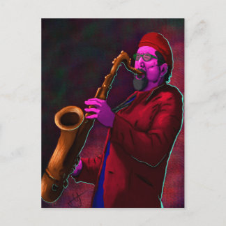 Saxophonist Postcard