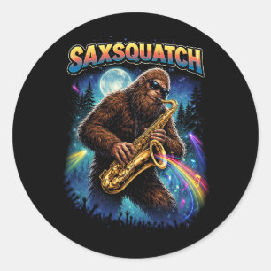 Saxsquatch Classic Round Sticker