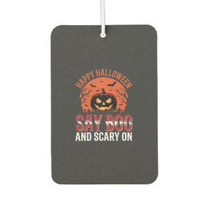 Say Boo Halloween Pumpkin Design_1 Car Air Freshener