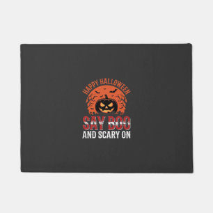 Say Boo Halloween Pumpkin Design_1 Doormat