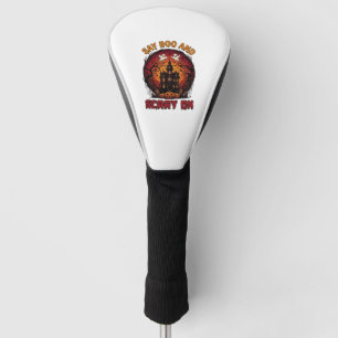 Say Boo Scary Haunted House Ghosts Pumpkins Hallow Golf Head Cover