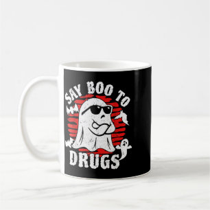 Say Boo To Drugs Anti-Drug Ghost Halloween Red Coffee Mug