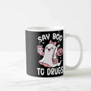 Say Boo To Drugs Funny Halloween Red Ribbon Coffee Mug