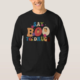 Say Boo To Drugs Halloween Red Ribbon Week Awaren T-Shirt