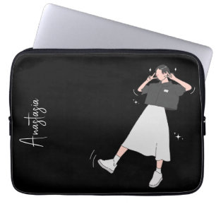 "Say Cheese" Aesthetic Girl Customisable Laptop Sleeve