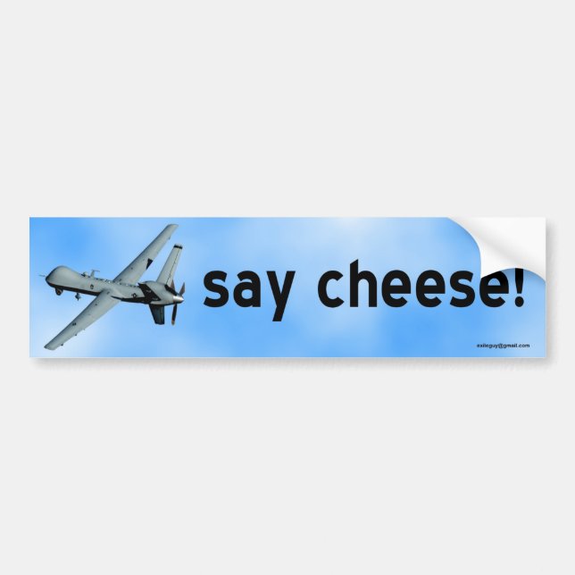 say cheese! bumper sticker (Front)