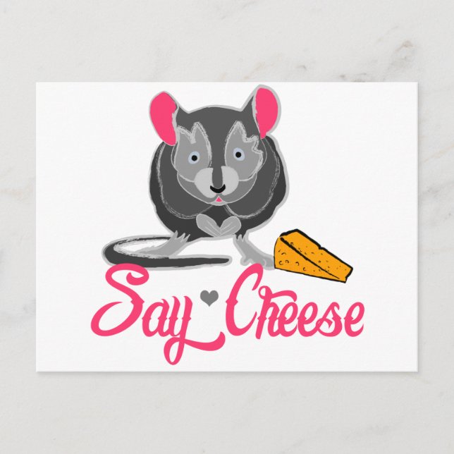 Say Cheese Mouse Postcard (Front)