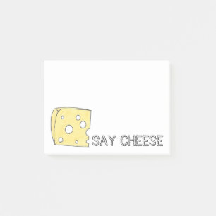 Say Cheese Swiss Wedge Holey Cheese Foodie Post-it Notes