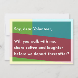 Say, dear Volunteer Thank You Card