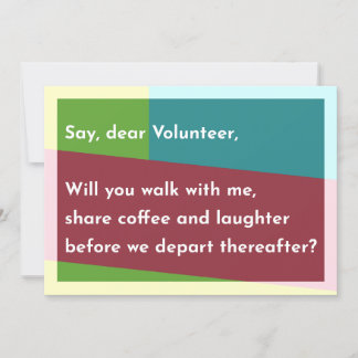 Say, dear Volunteer Thank You Card