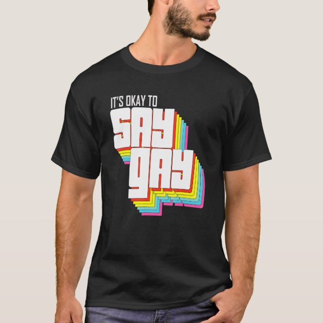 Say Gay  Florida Trans Gay Pride Proud Lqbtq T-Shirt (Front)