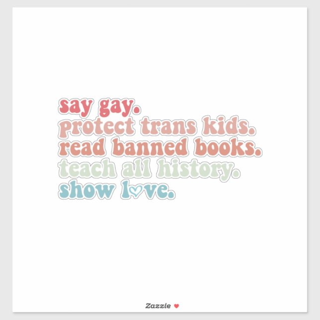 Say Gay Protect Trans Kids Read Banned Books LGBTQ (Sheet)