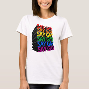 Say Gay Rainbow 3D T-Shirt
