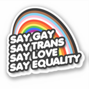 Say Gay Say Trans Say Love Say Equality