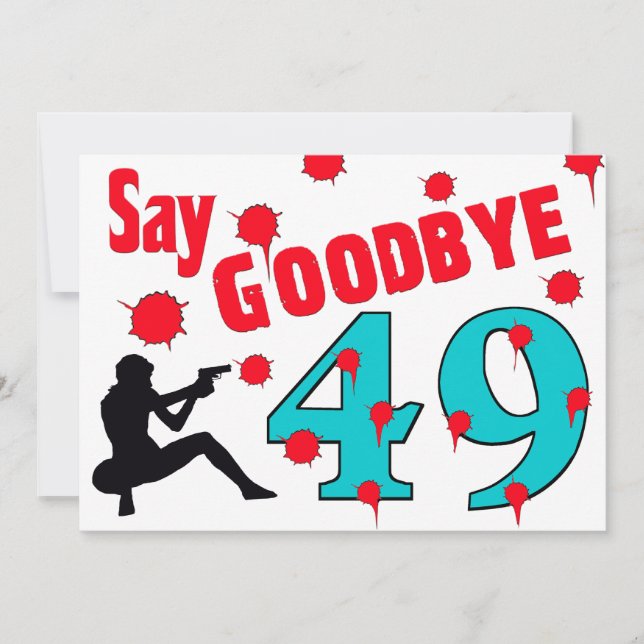 Say Goodbye To 49 A 50th Birthday Celebration Invitation (Front)