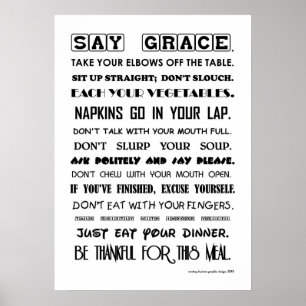 SAY GRACE... POSTER