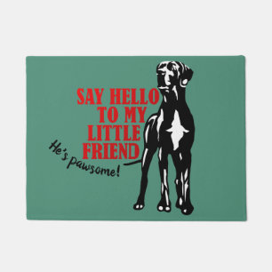 Say hello Doormat green