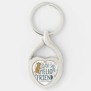 Say Hello, Friend - Twisted Heart Keychain