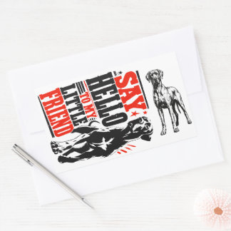 say hello to my little friend rectangular sticker