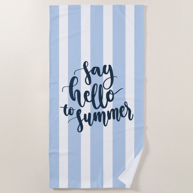 Say Hello To Summer Beach Towel (Front)