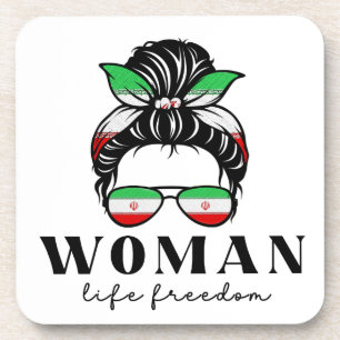 Say Her Name Masha Amini Women Life Freedom Suppor Coaster