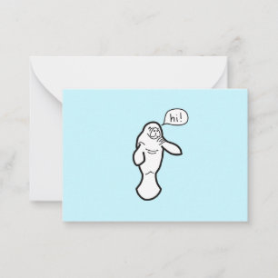 Say Hi Manatee Note Card