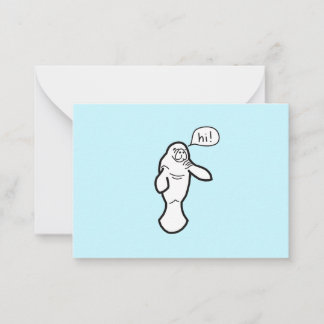 Say Hi Manatee Note Card