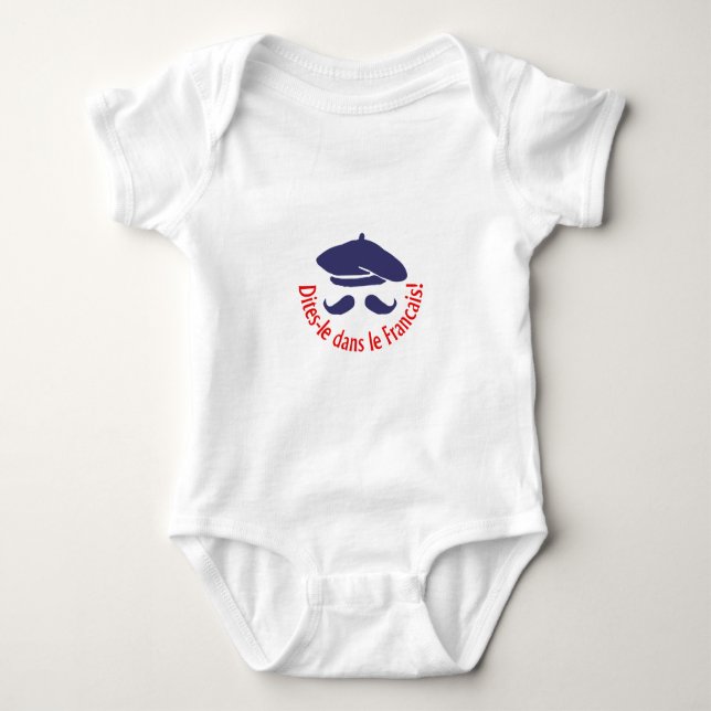SAY IT IN FRENCH BABY BODYSUIT (Front)