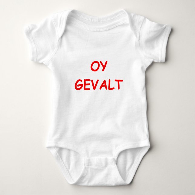 say it in yiddish baby bodysuit (Front)