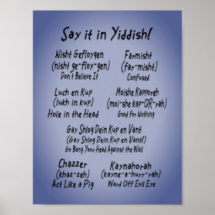 Say It In Yiddish Poster
