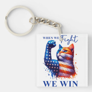 Say it to my Face Cat Lady Kamala  USA  Key Ring