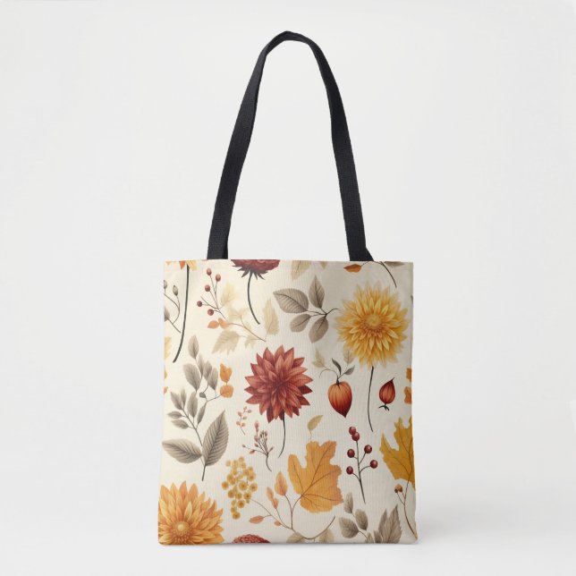 Say it with fall leaves - tote bag (Front)