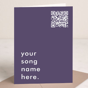 Say it with Music   Purple QR Code Streamable Song Card